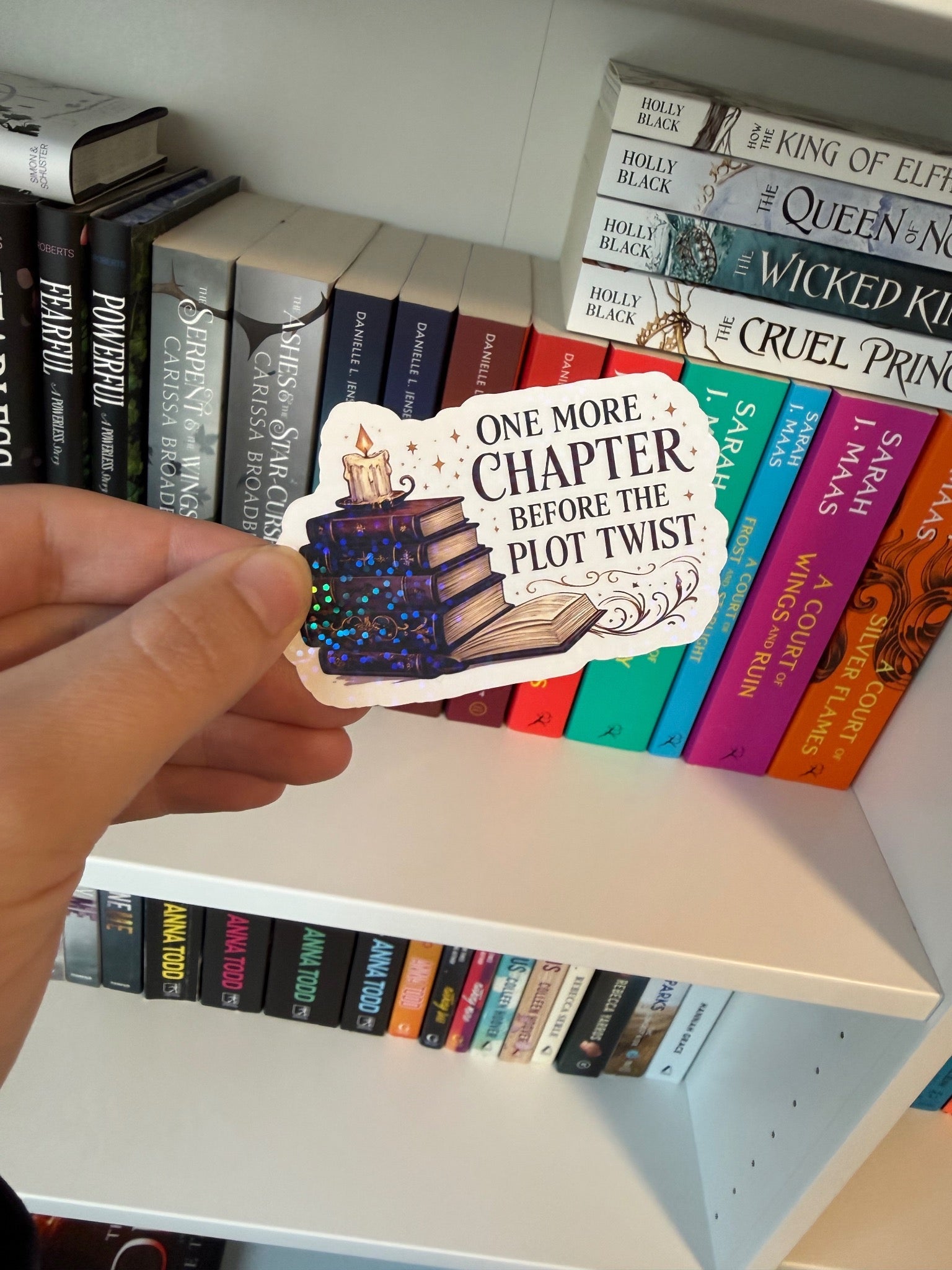 One More Chapter Before the Plot Twist die-cut sticker