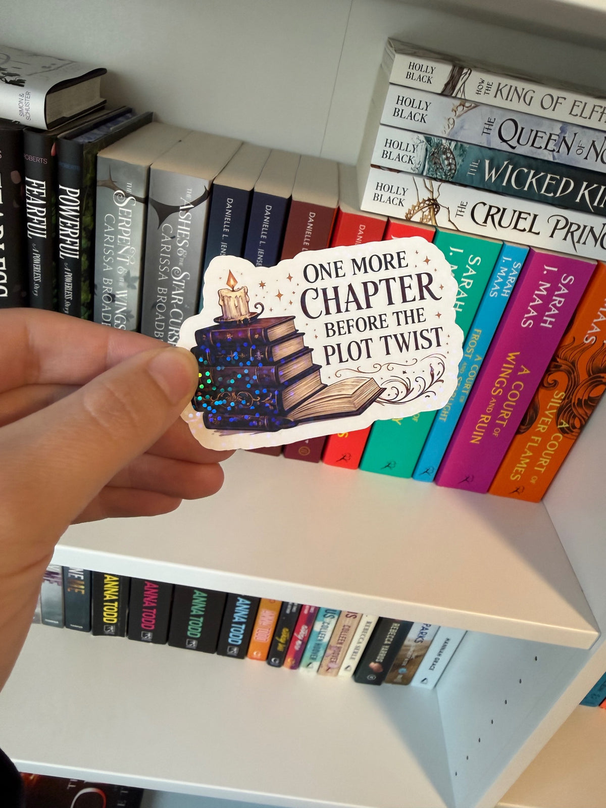 One More Chapter Before the Plot Twist die-cut sticker